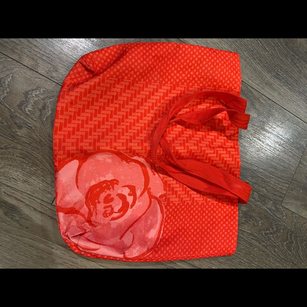 Rose print shopping/beach bag